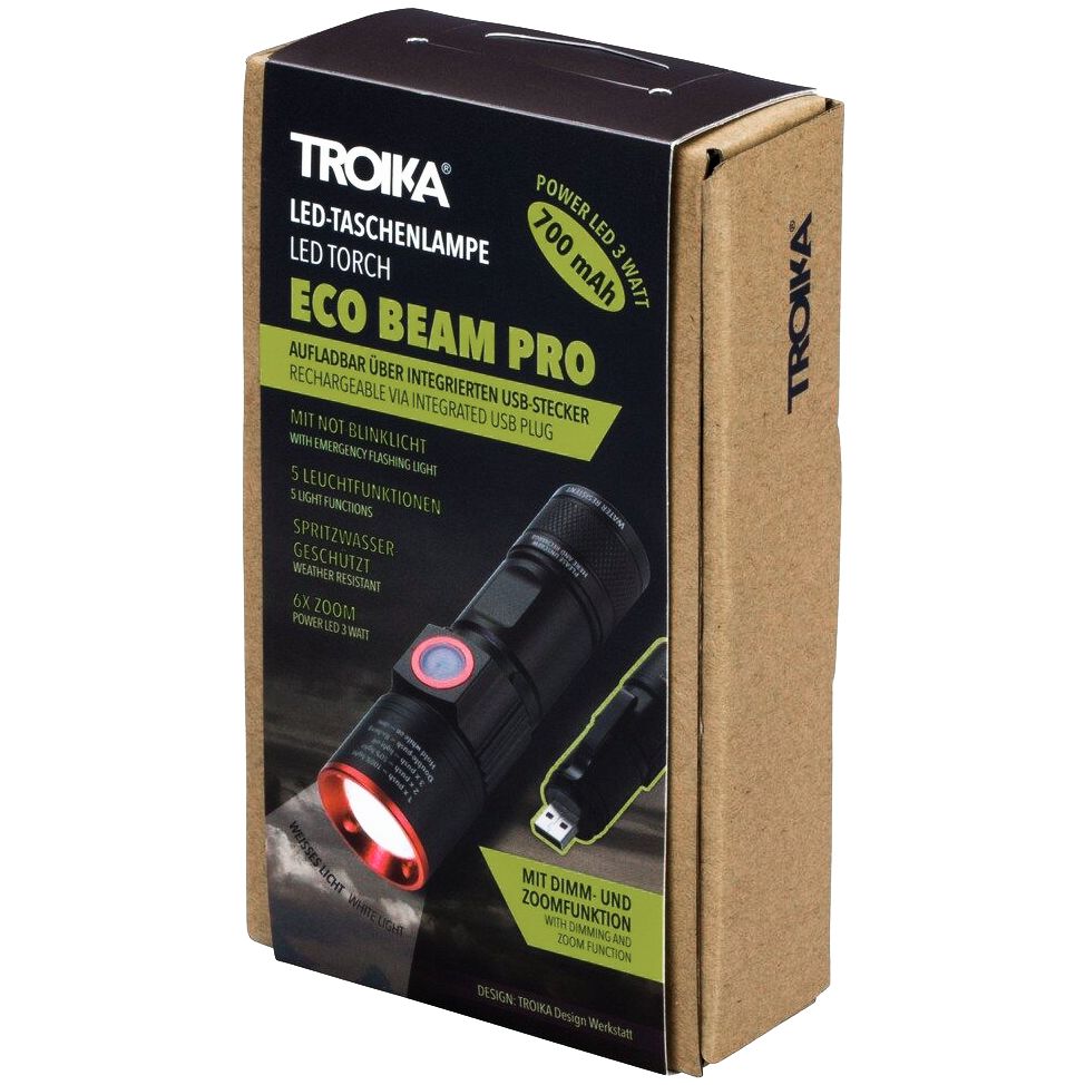 Аккумуляторный фонарик Eco Beam Pro фото на сайте Print Logo.