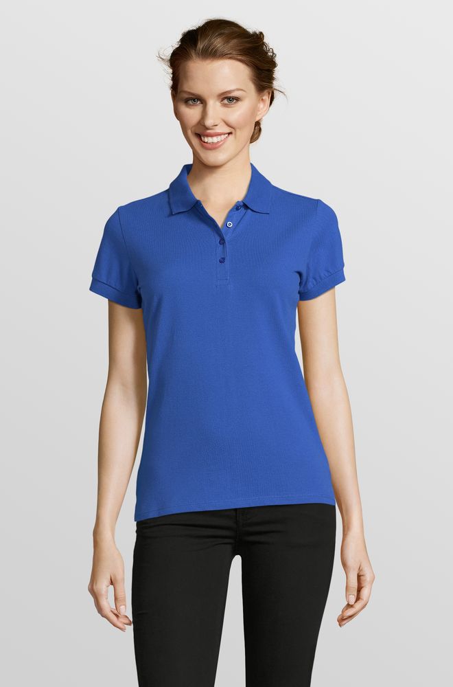 Рубашка поло женская People 210 ярко-синяя (royal), размер XL