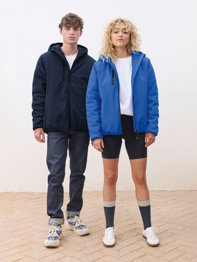 Куртка софтшелл с капюшоном мужская Falcon Men, синяя, размер 4XL