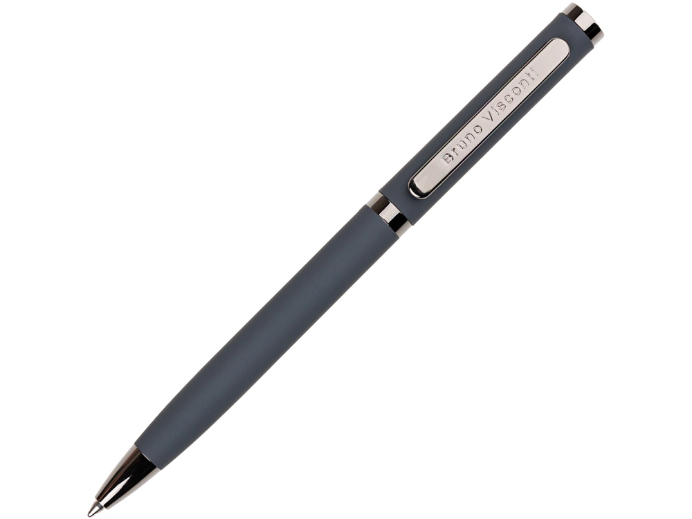 Ручка металлическая шариковая Firenze, софт-тач с логотипом Bruno Visconti | Print Logo