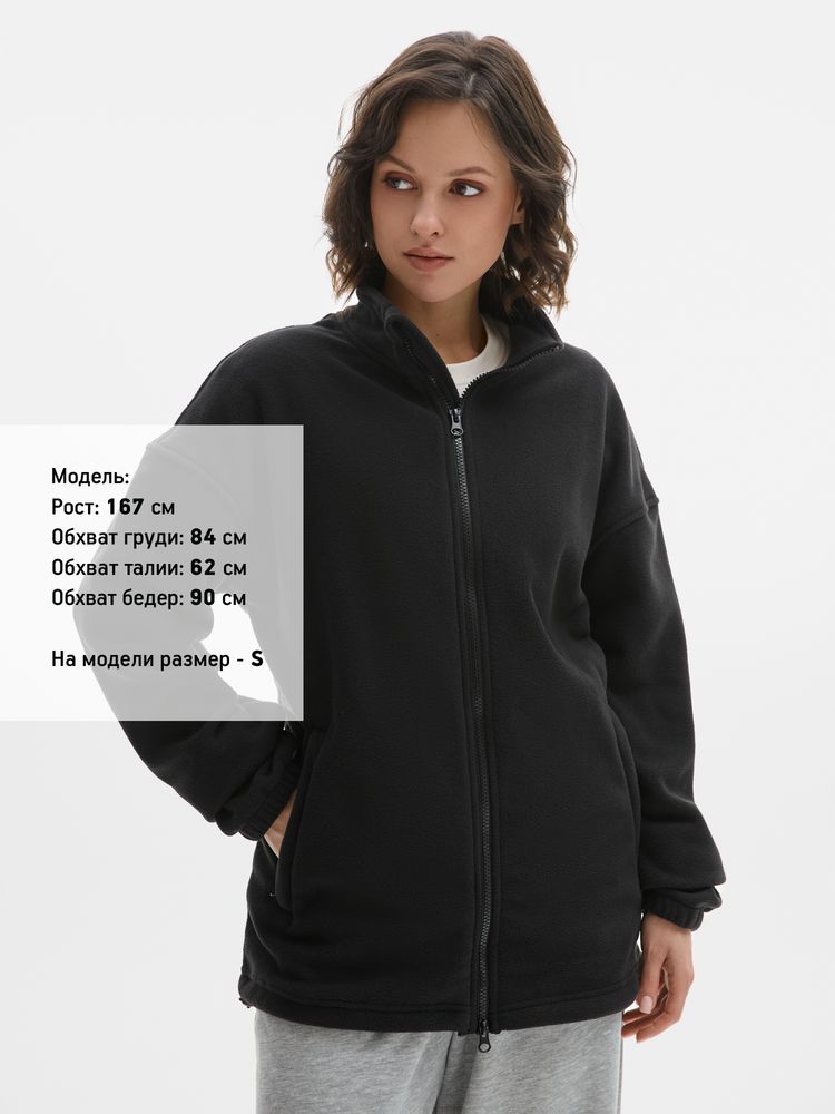 Куртка флисовая унисекс Nebo, черная, размер 3XL