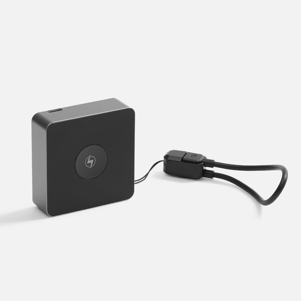 Внешний аккумулятор с беспроводной зарядкой Aura Power 5000 мАч с логотипом Uniscend | Print Logo