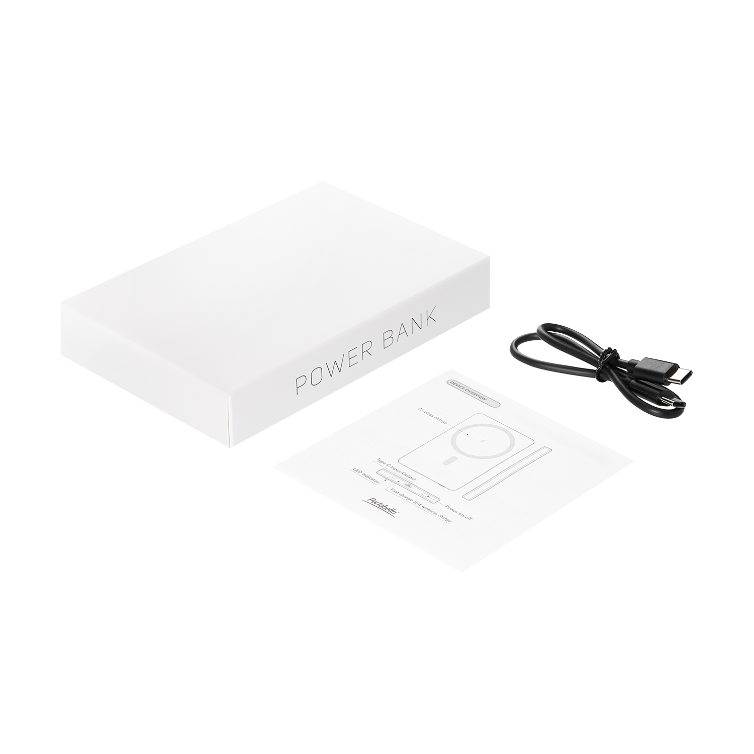 Внешний аккумулятор Atlantis PD 5000mAh с функцией беспроводной зарядки 15W, оранжевый