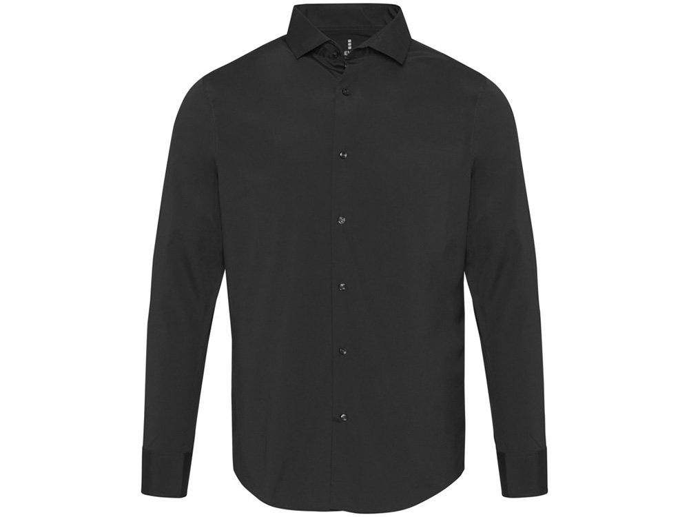 Carnelian мужская рубашка из поплина - сплошной черный