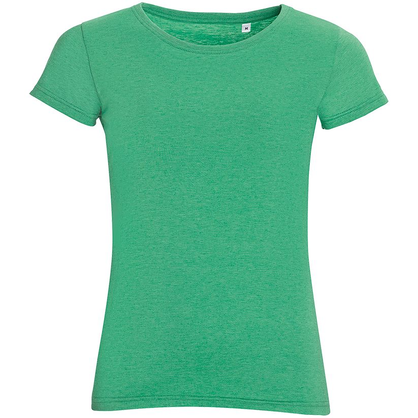 Футболка женская Mixed Women, зеленый меланж, размер XXL