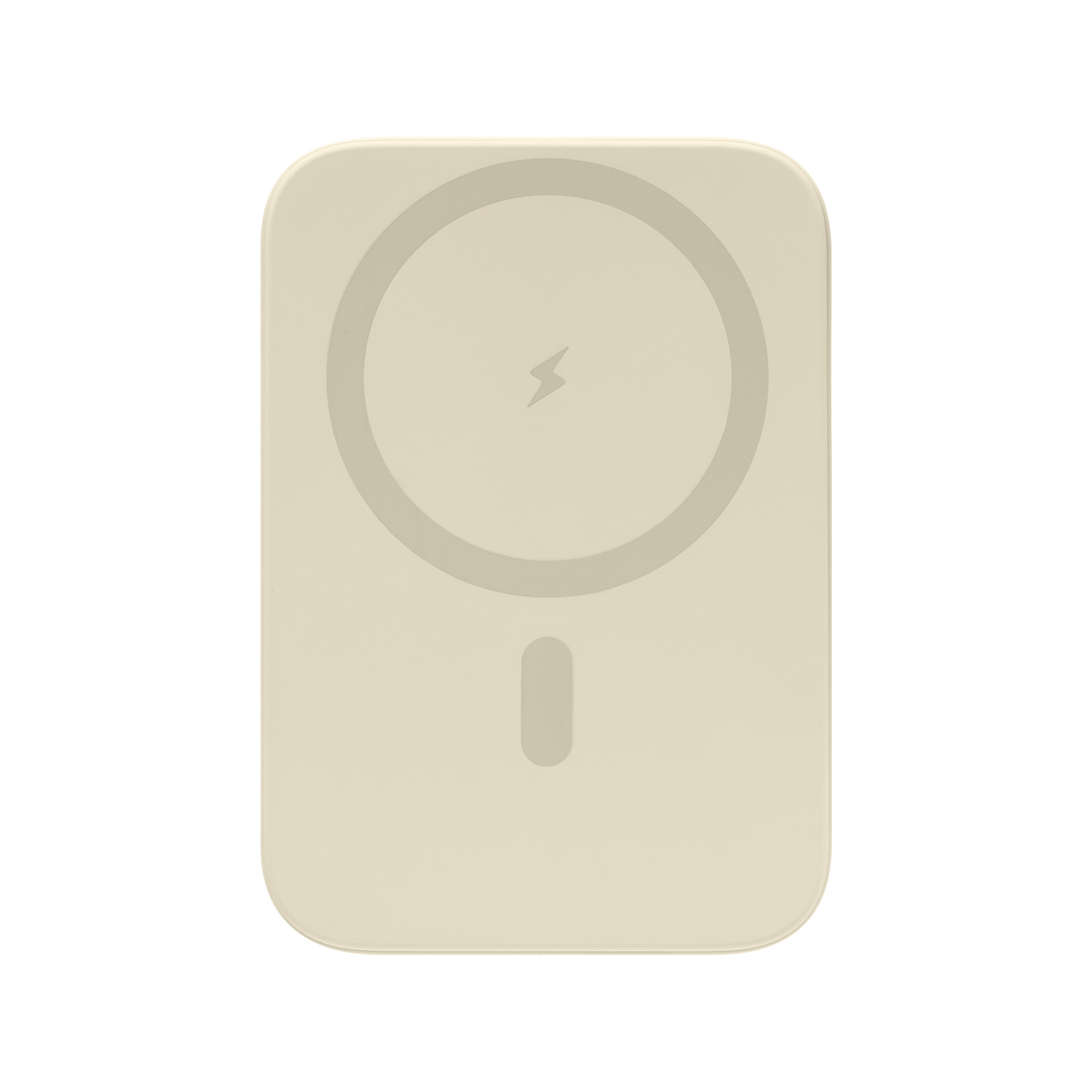 Внешний аккумулятор Union PD 10000mAh с функцией беспроводной зарядки 15W, бежевый