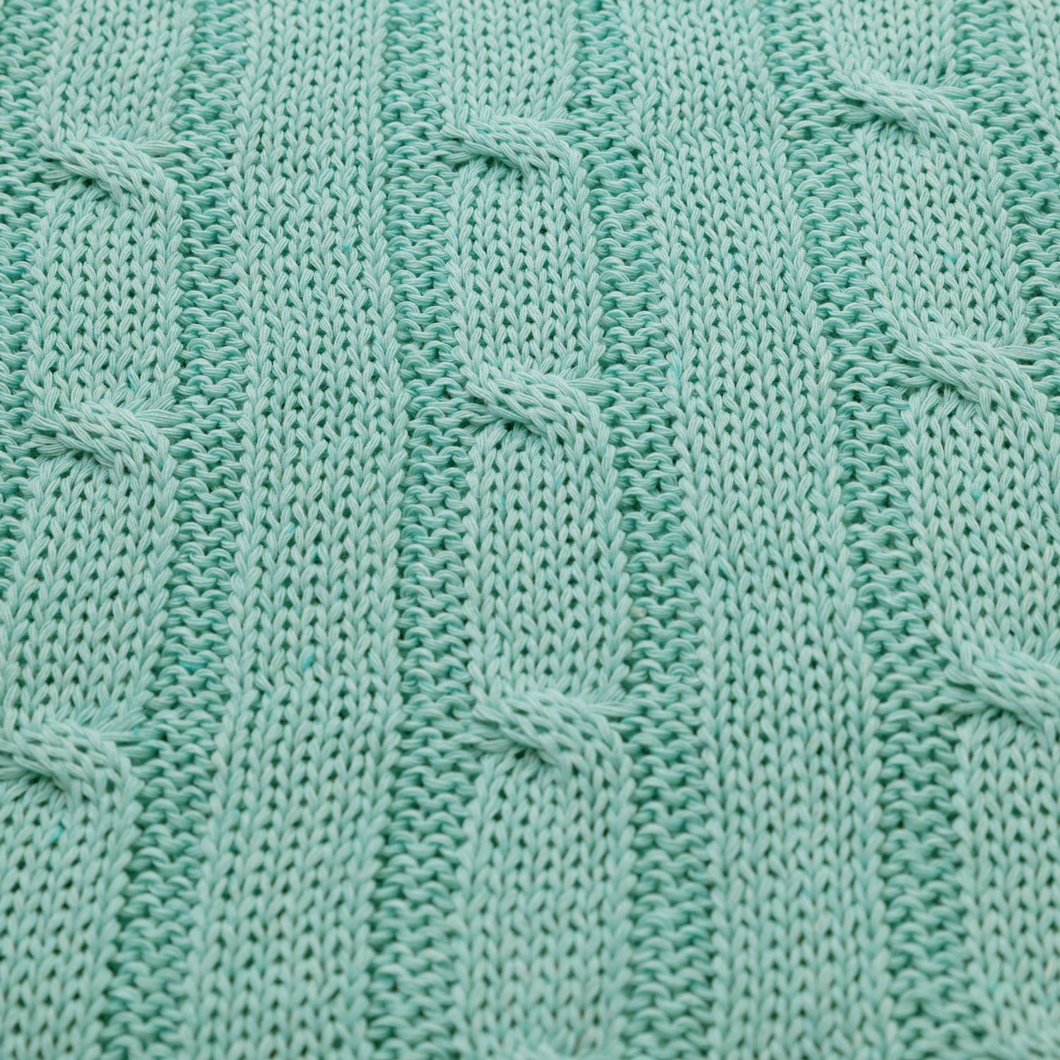 Плед Фадо (Fado) вязаный, аква (без подарочной коробки)