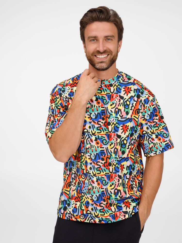 Футболка из бифлекса Morfiss с полной запечаткой на заказ, размер XL/XXL