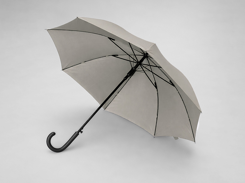 Зонт-трость Reviver с куполом из переработанного пластика с логотипом  | Print Logo