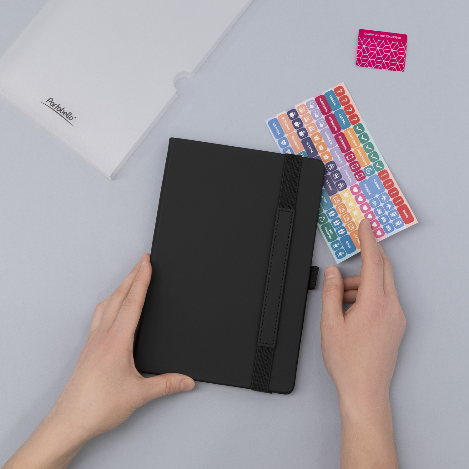 Ежедневник Альфа (Alpha) недатированный, черный/черный