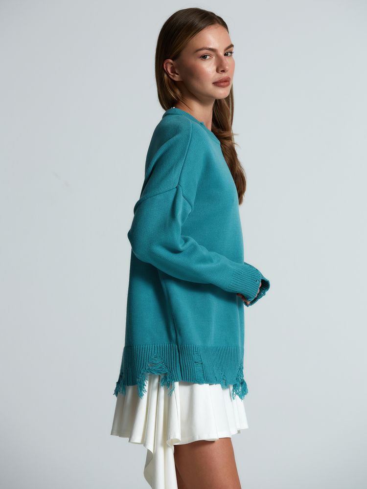 Свитер оверсайз Tricksy Net Grunge на заказ, акрил, размер S/M