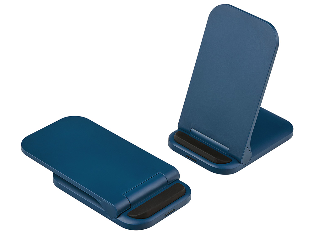 Беспроводное зарядное устройство Foldy, 15 Вт, темно-синий