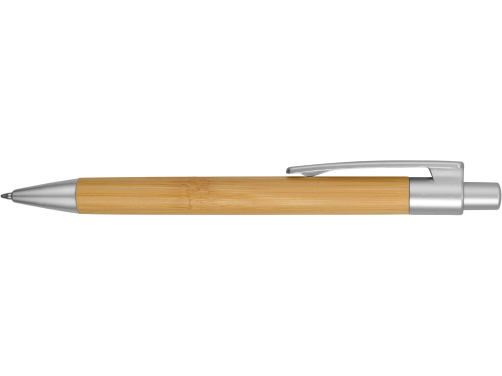 Ручка шариковая Arasiyama из бамбука, серебряный, синие чернила