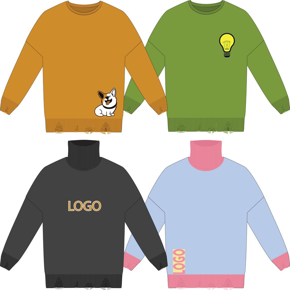 Свитер оверсайз Tricksy Net Grunge на заказ фото на сайте Print Logo.