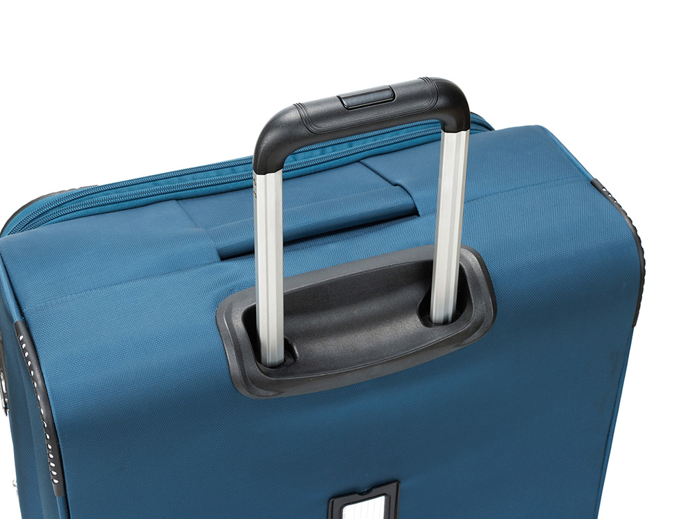 Чемодан TORBER ВИВИ, синий, полиэстер, 48 х 28 х 78 см, 89 л