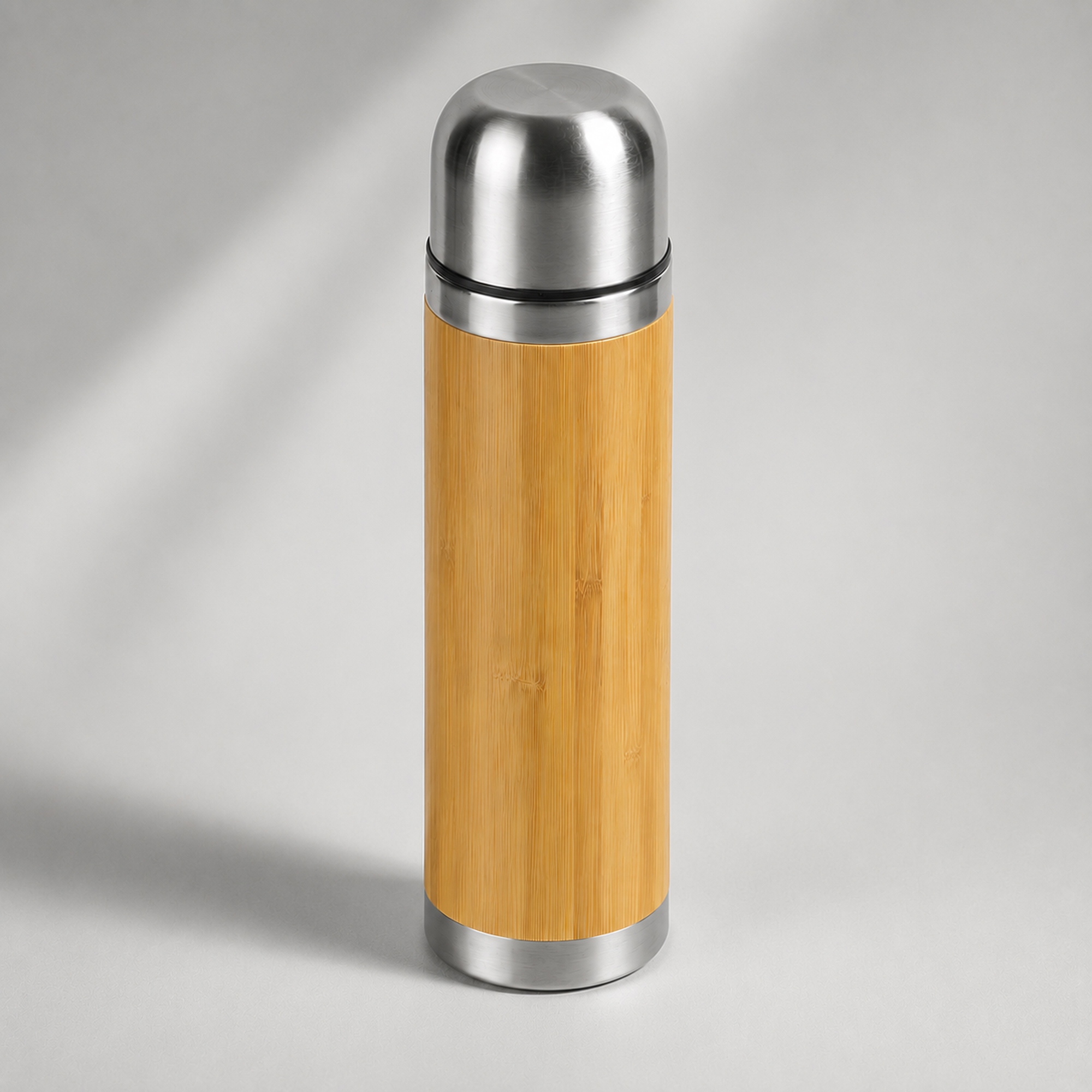 Вакуумный термос из бамбука Ямал Bamboo с логотипом  | Print Logo
