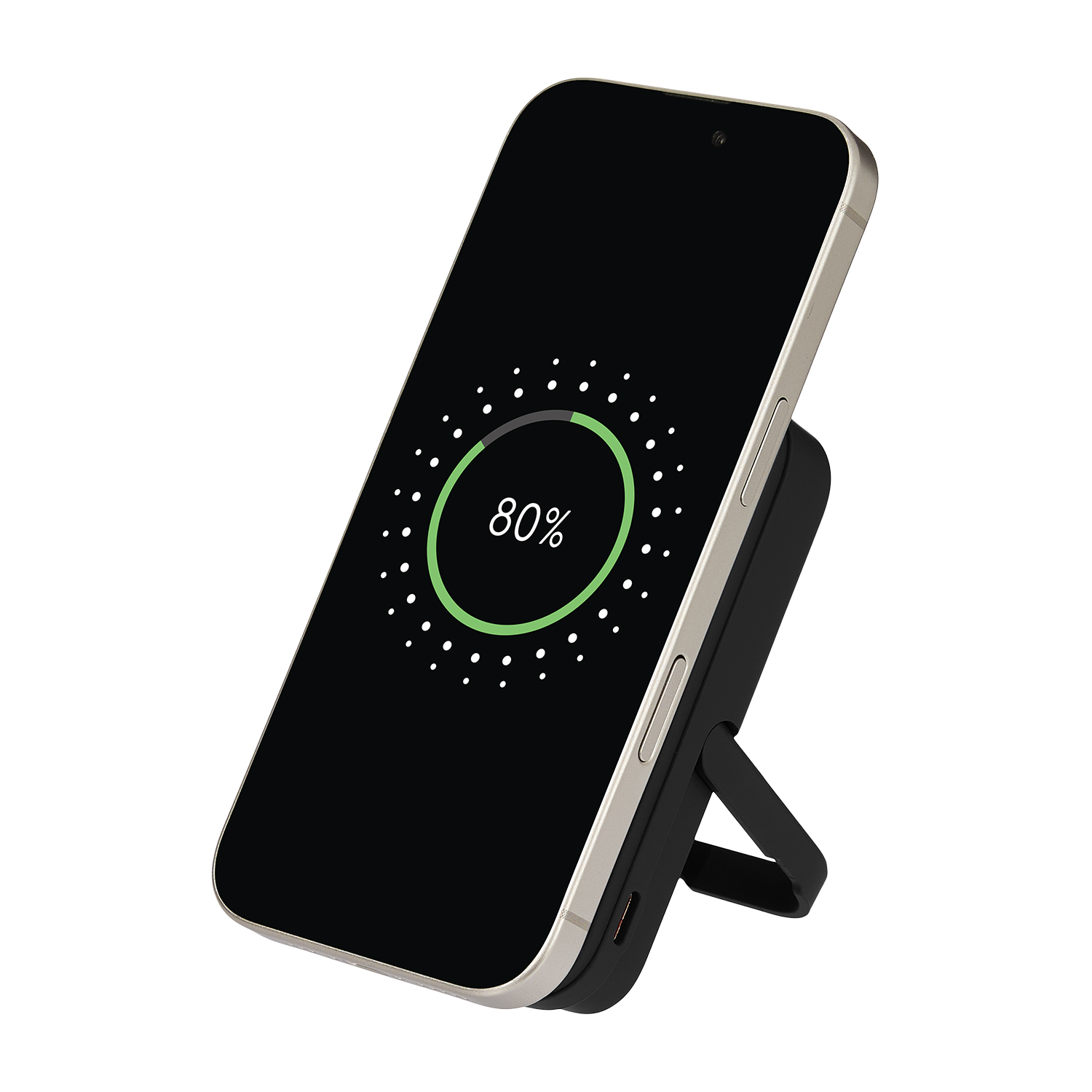 Внешний аккумулятор Юнион PD (Union PD) 10000mAh с функцией беспроводной зарядки 15W, бежевый фото на сайте Print Logo.