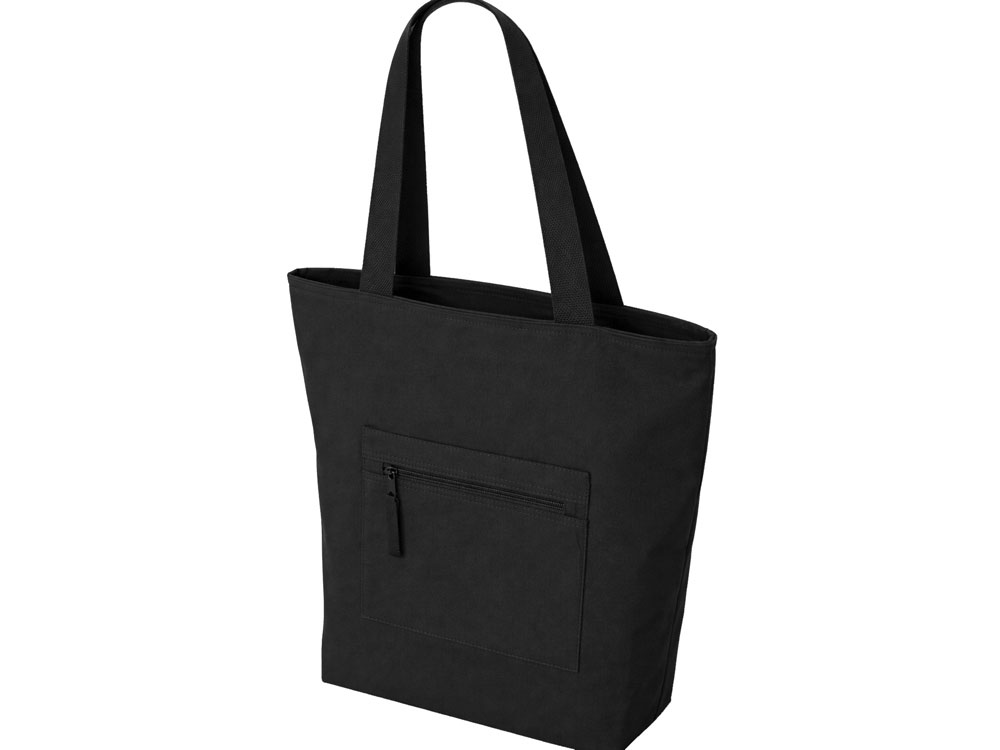 Сумка на молнии Zipper Neo из хлопка 280 г c карманом на молнии спереди с логотипом  | Print Logo