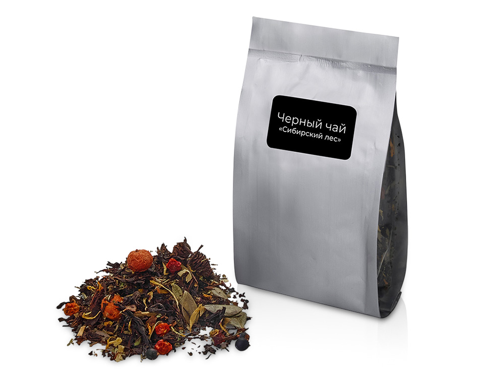 Чай черный Сибирский лес, серия Herbalis с логотипом Eat&Bite | Print Logo