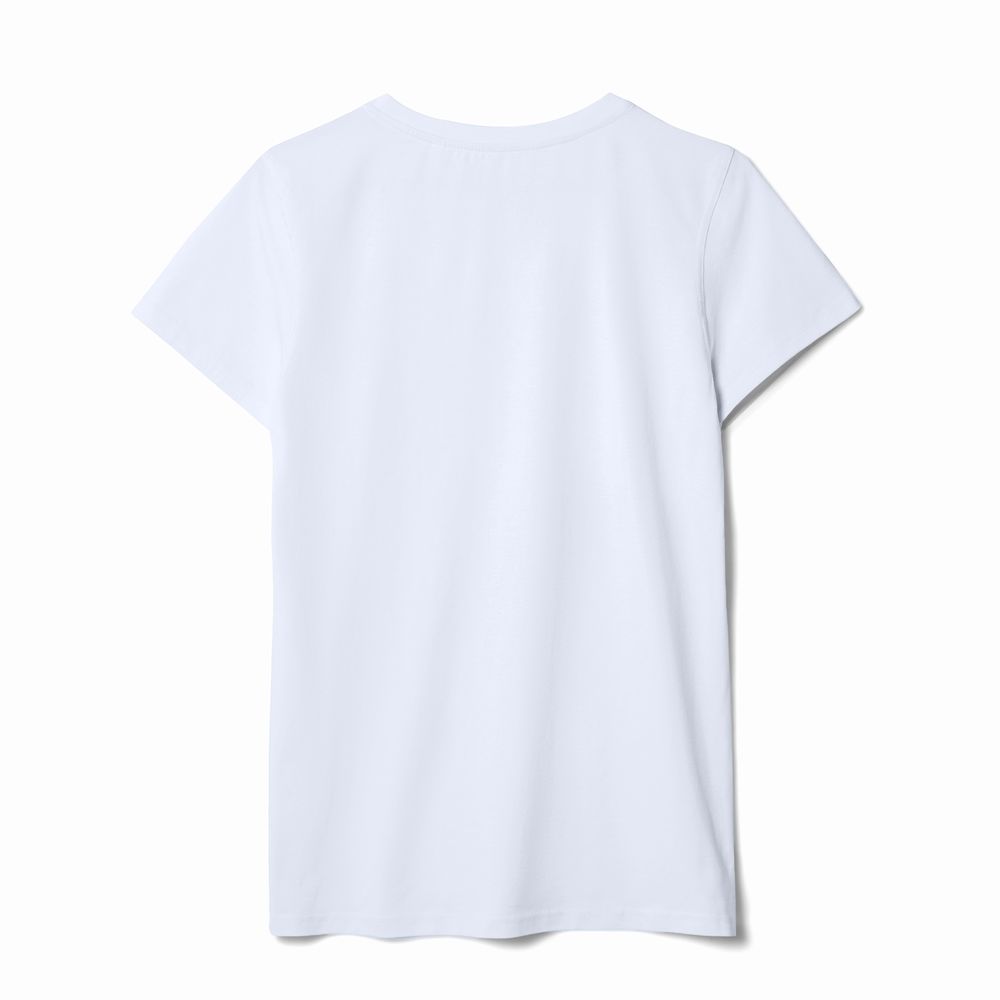 Футболка женская T-bolka Stretch Lady, белая (холодный оттенок), размер S