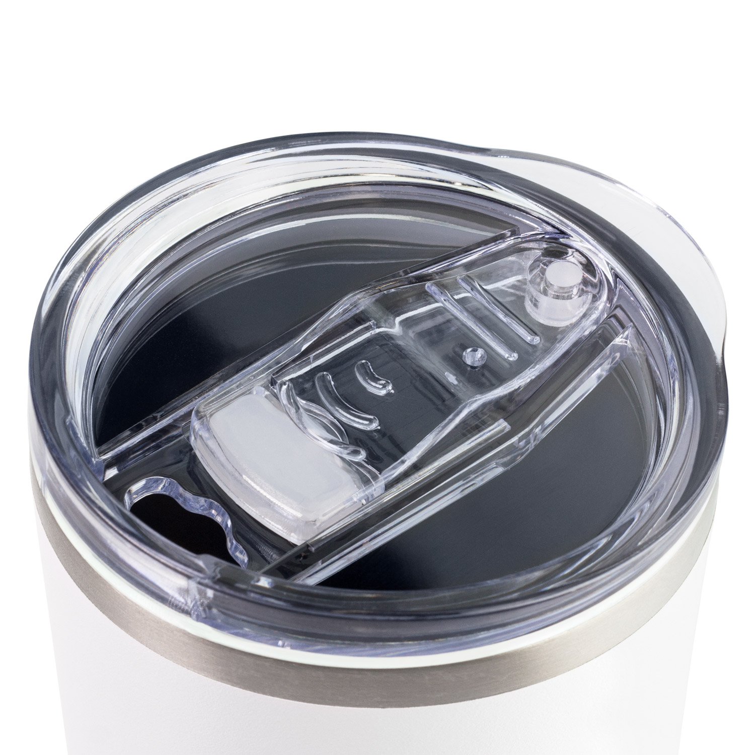 Термокружка вакуумная с керамическим покрытием Арктик (Arctic), белый/синий