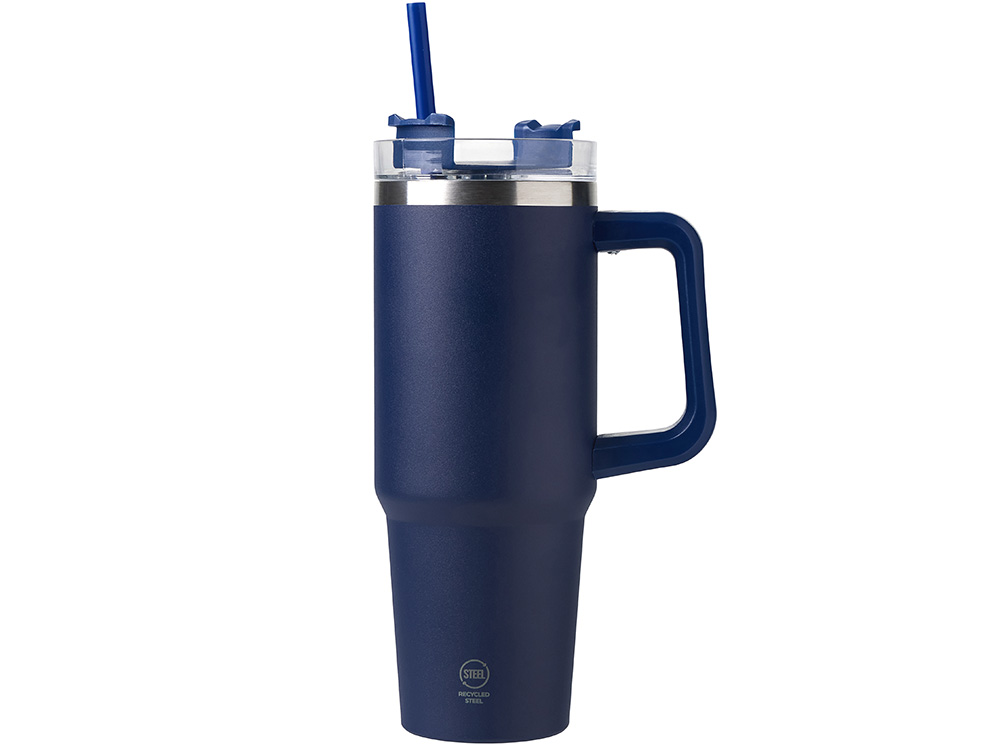 Термокружка KRANSTON с двойными стенками из переработанной нержавеющей стали, синий нейви