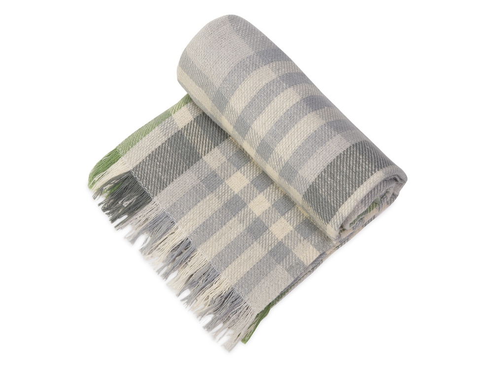 Плед Liner хлопковый с бахромой с логотипом  | Print Logo