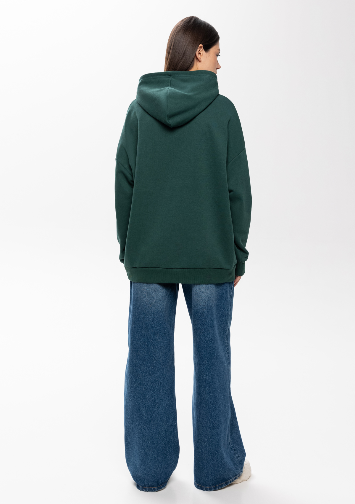 Худи унисекс STAN оверсайз футер без начёса 350, 66, Тёмно-зелёный,  (130)  (54/XXL)