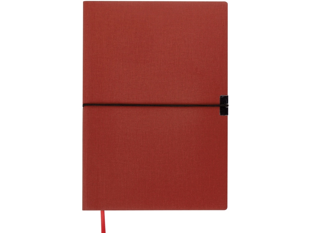 Блокнот Horizon с горизонтальной резинкой, гибкая обложка, 80 листов, красный
