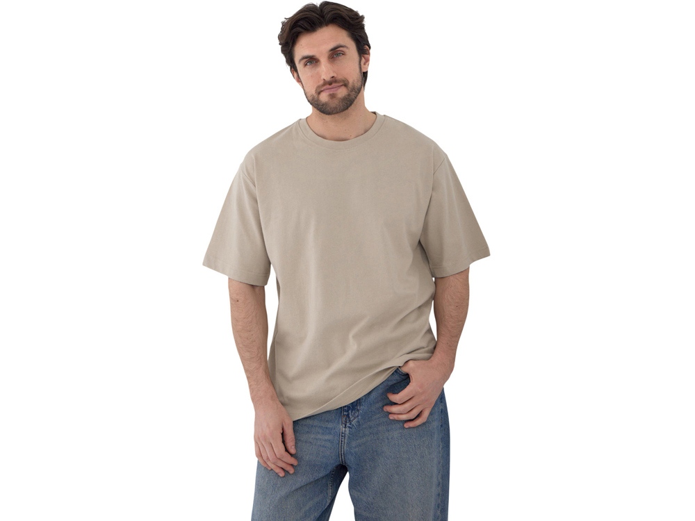 Футболка Kyoto из джерси 180 г/м2 с пич отделкой, унисекс, оливковый