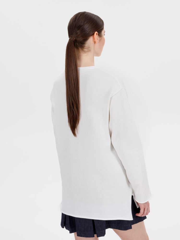 Лонгслив унисекс Siluetti Fuori, молочно-белый, размер L/XL