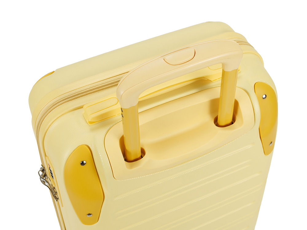 Чемодан TORBER В Отпуск, желтый, ABS-пластик, 36 х 22 х 55 см, 31 л, 2,4 кг