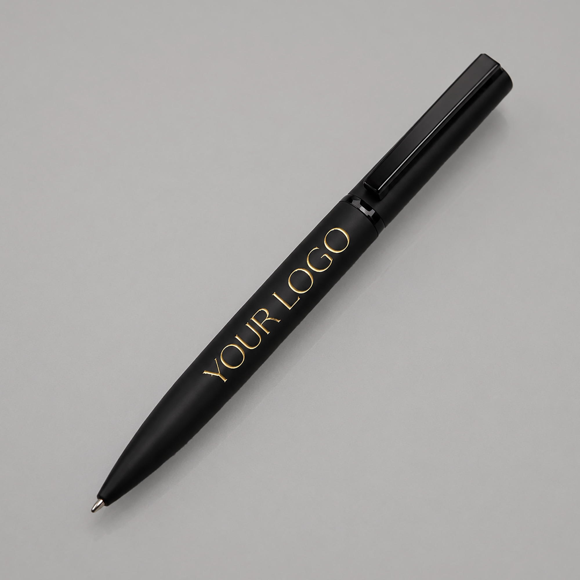 Ручка шариковая металлическая Siegfried soft-touch с логотипом Lettertone | Print Logo