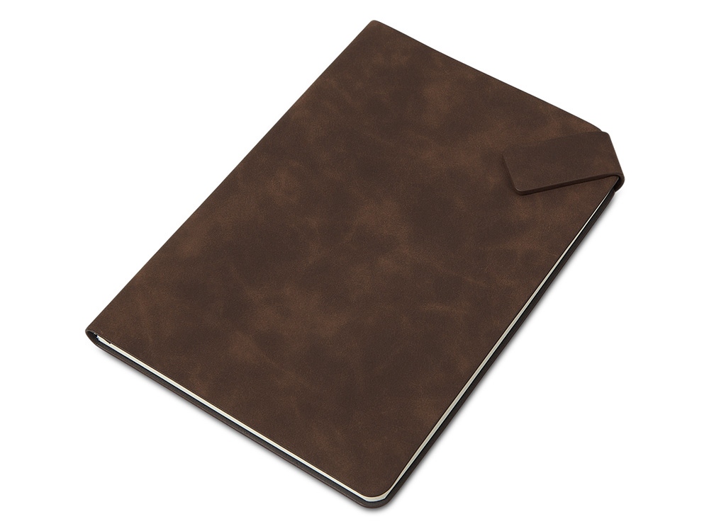 Блокнот А5 с магнитным клапаном в гибкой обложке Chaplin с логотипом Lettertone | Print Logo