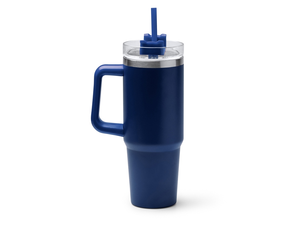 Термокружка KRANSTON с трубочкой и поворотной крышкой, 870 мл с логотипом  | Print Logo