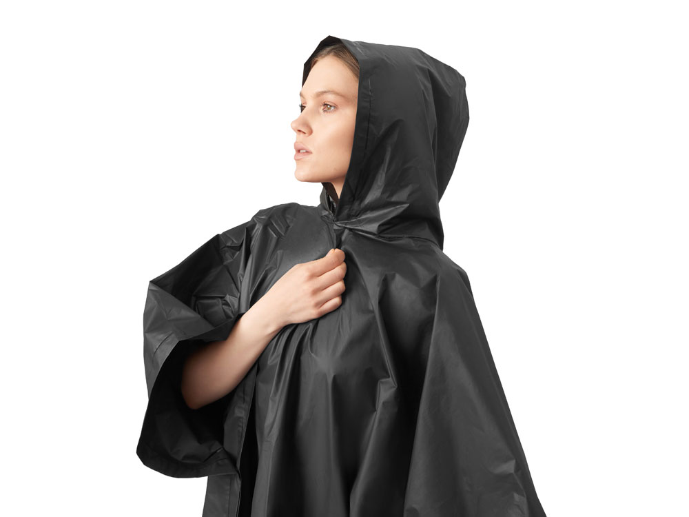 Пончо Hawaii c чехлом унисекс, черный