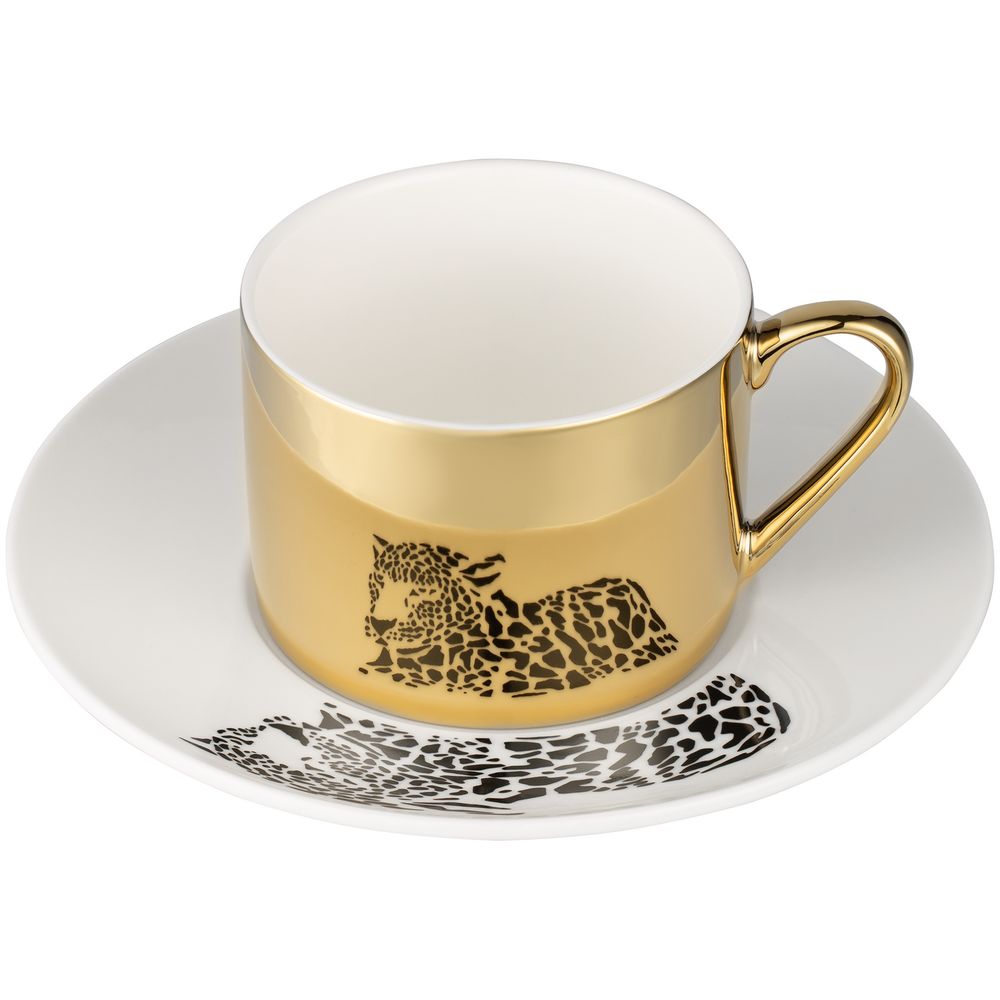 Чайная пара Reflection, золотистая и подарки фото на сайте Print logo.