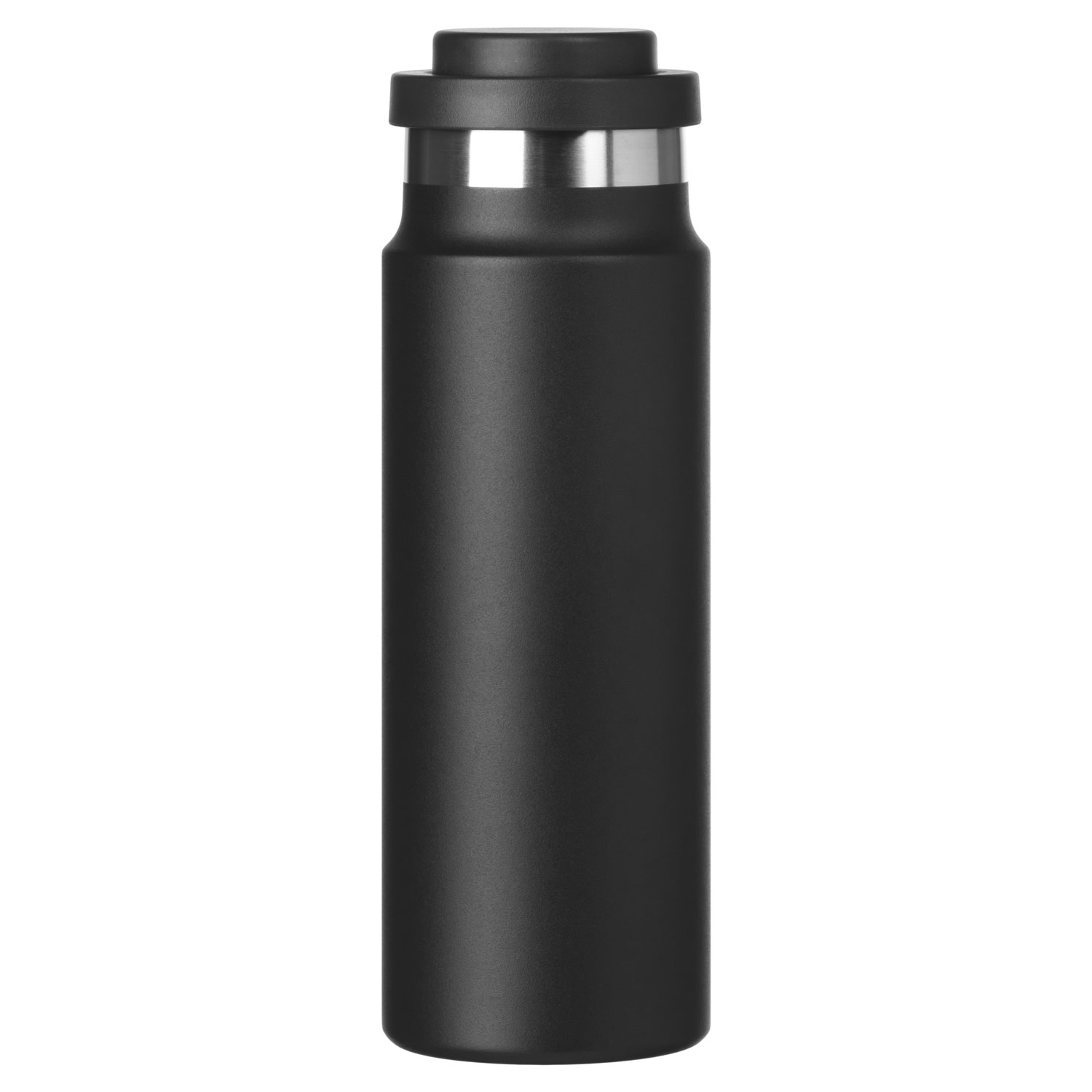 Термобутылка вакуумная герметичная Allegra, серая — пример нанесения логотипа (Portobello Чёрная пятница) | Print Logo