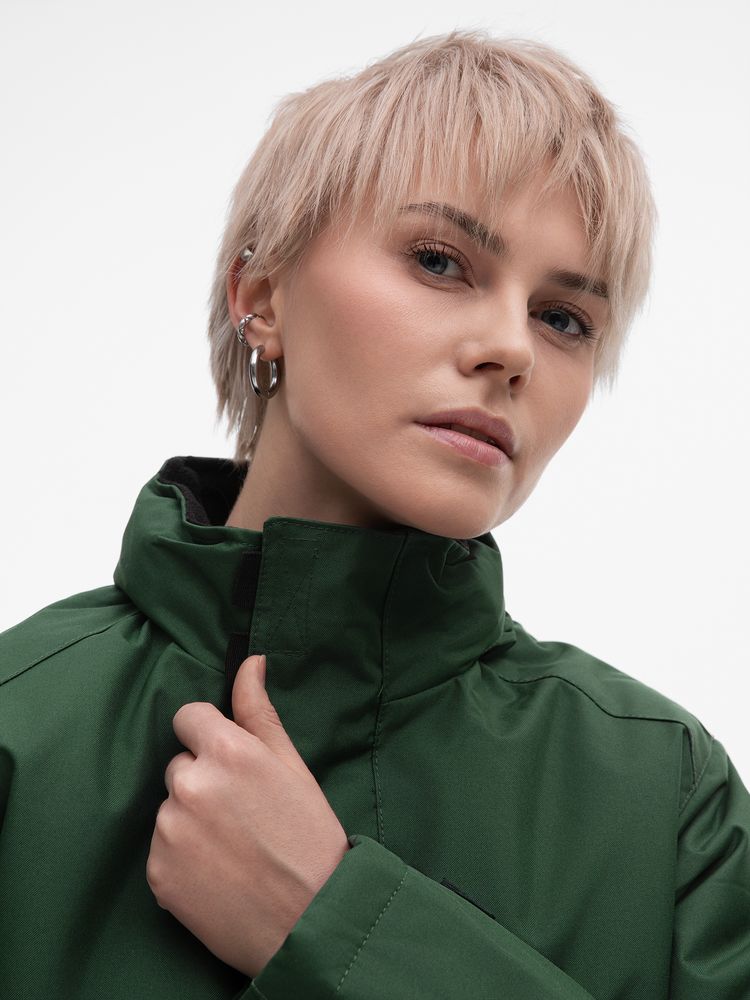 Куртка на стеганой подкладке Robyn, темно-зеленая, размер 4XL