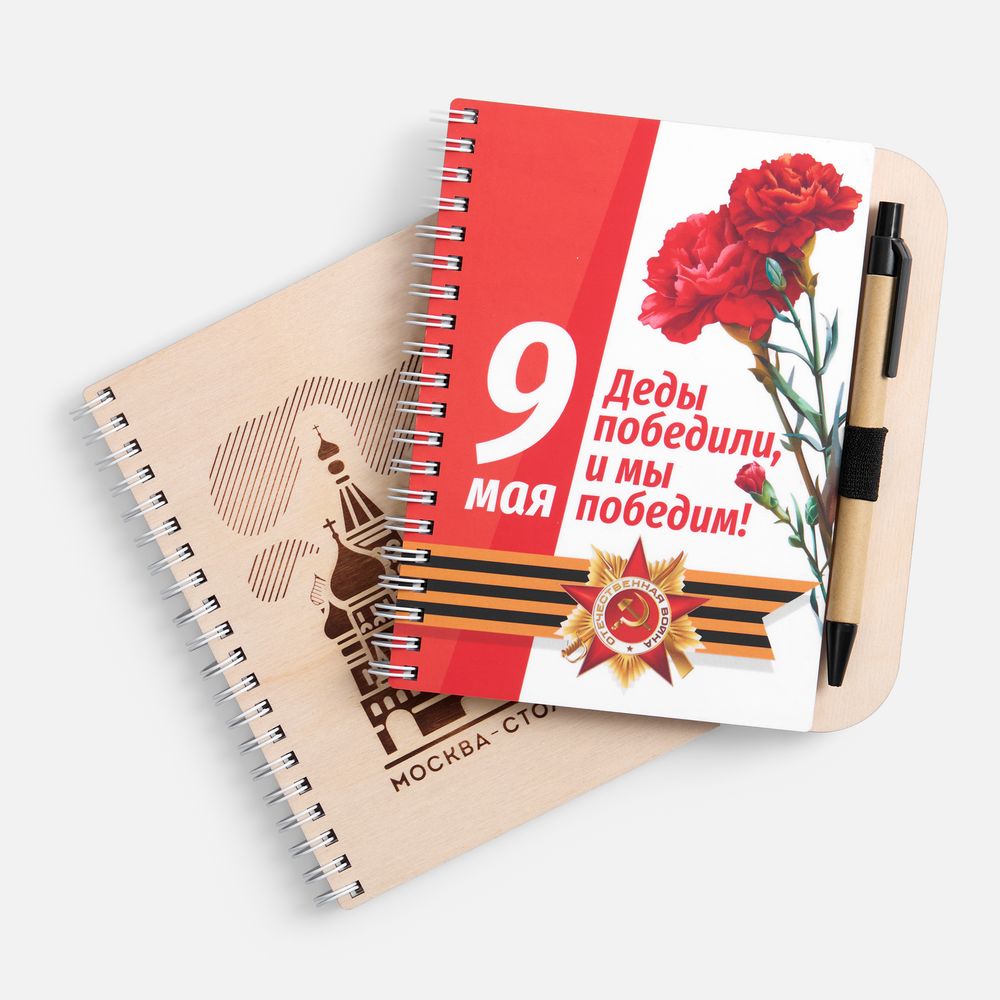 Блокнот на пружине Woodpad на заказ фото на сайте Print Logo.