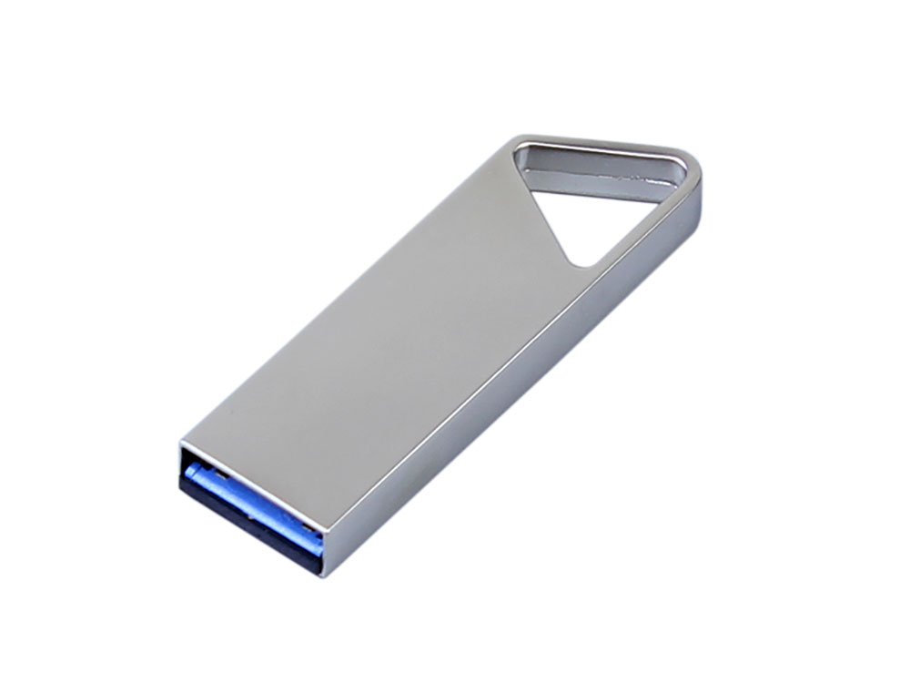 USB 3.0-флешка на 128 Гб с мини чипом, компактный дизайн, отверстие треугольной формы для цепочки