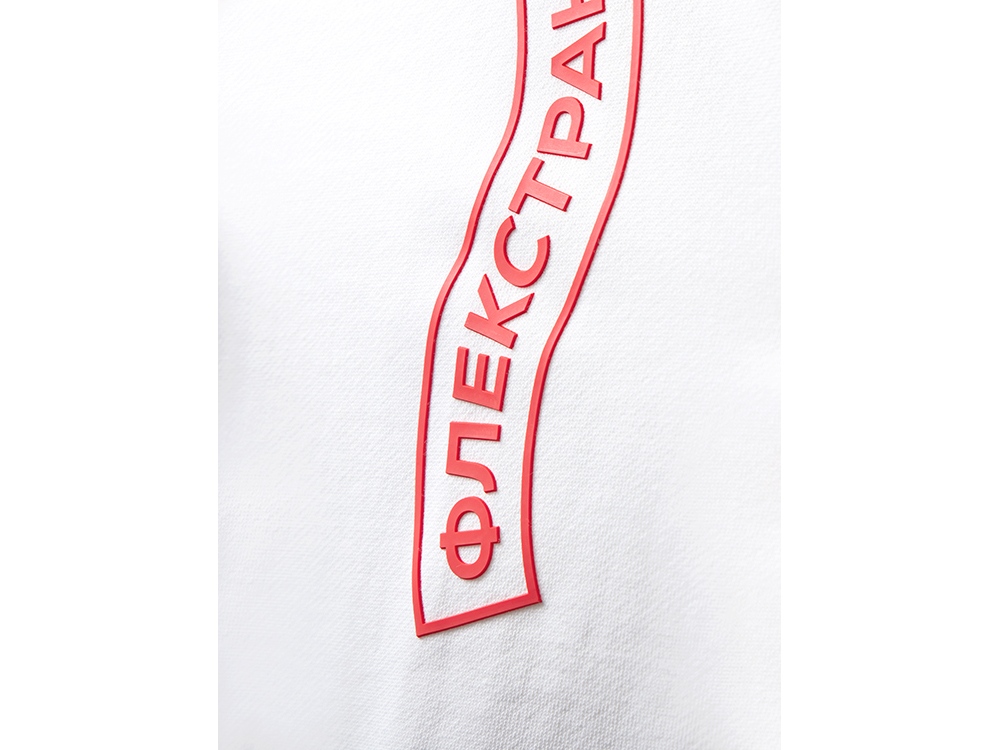 Худи оверсайз Alpha.01 унисекс, молочный, все виды нанесения на текстиле на одной толстовке