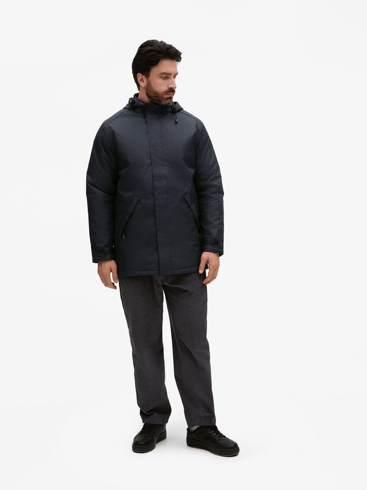 Куртка на стеганой подкладке Robyn темно-синяя, размер 4XL