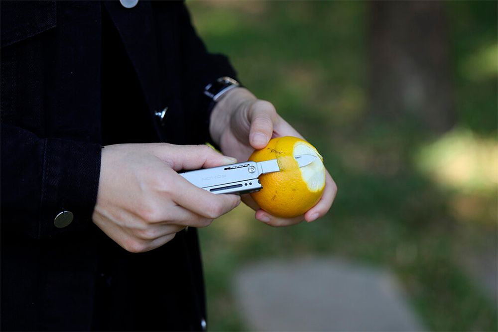 Мультитул Mini M3 — пример нанесения логотипа (Roxon) | Print Logo