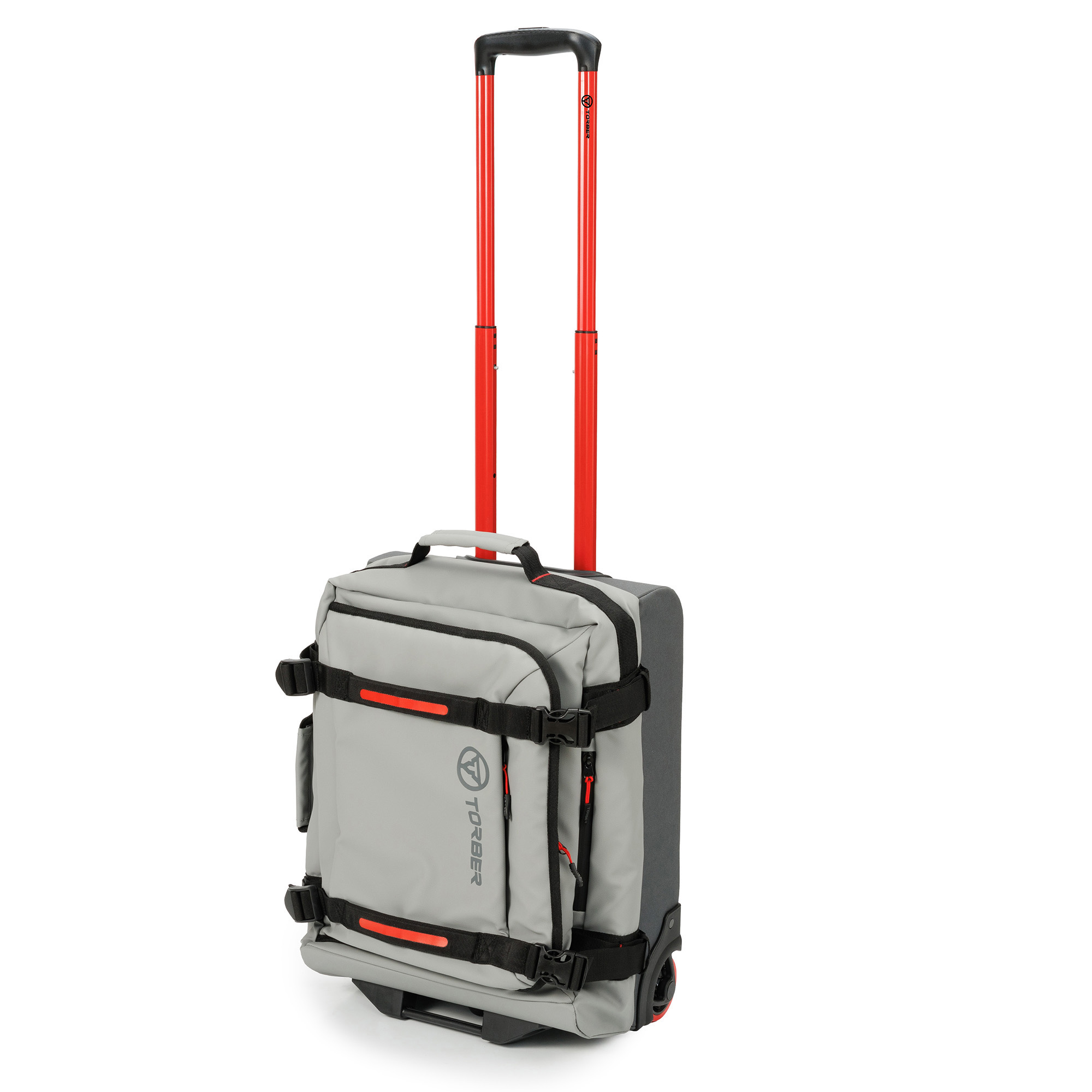 Сумка на колесах TORBER РИТМ, серый, полиэстер 900D с PU покрытием, 49 x 35,5 x 26 см, 35 л