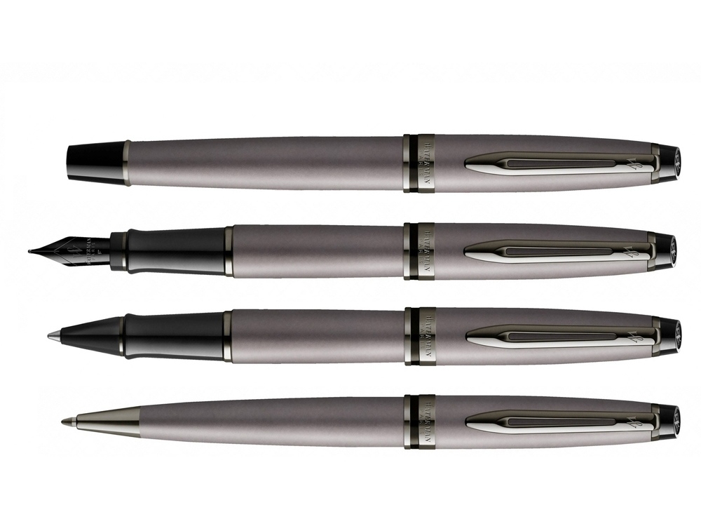 Шариковая ручка Waterman Expert Silver, цвет чернил Mblue,  в подарочной упаковке