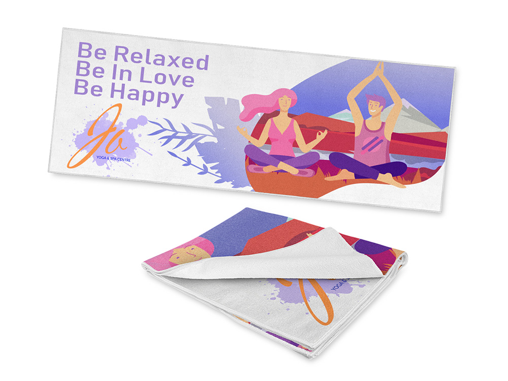 Полотенце для йоги для сублимации с логотипом  | Print Logo
