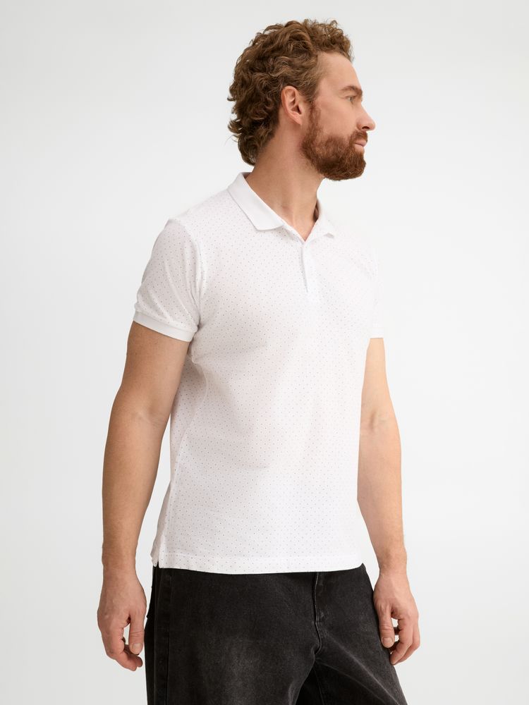 Рубашка поло мужская Brandy Men, белая с темно-синим, размер XXL