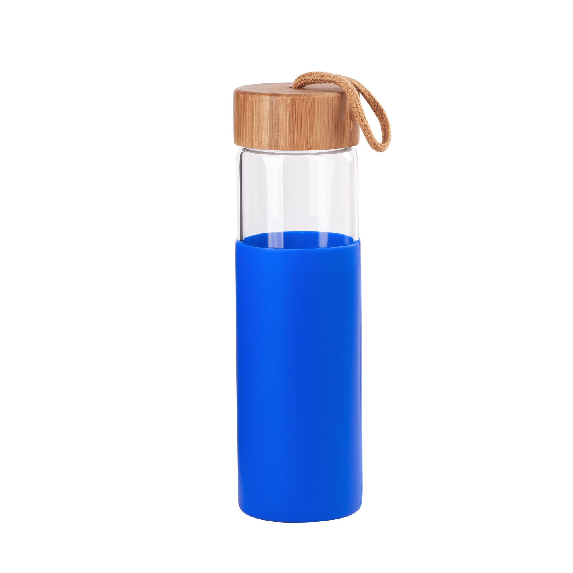 Бутылка для воды "Wellness" 600 мл в силиконовом чехле, синий