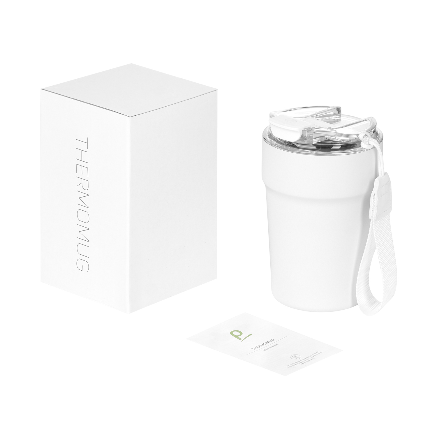 Термокружка вакуумная Монако, белая